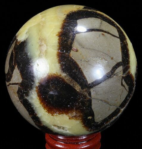 Polished Septarian Sphere - Madagascar #67850